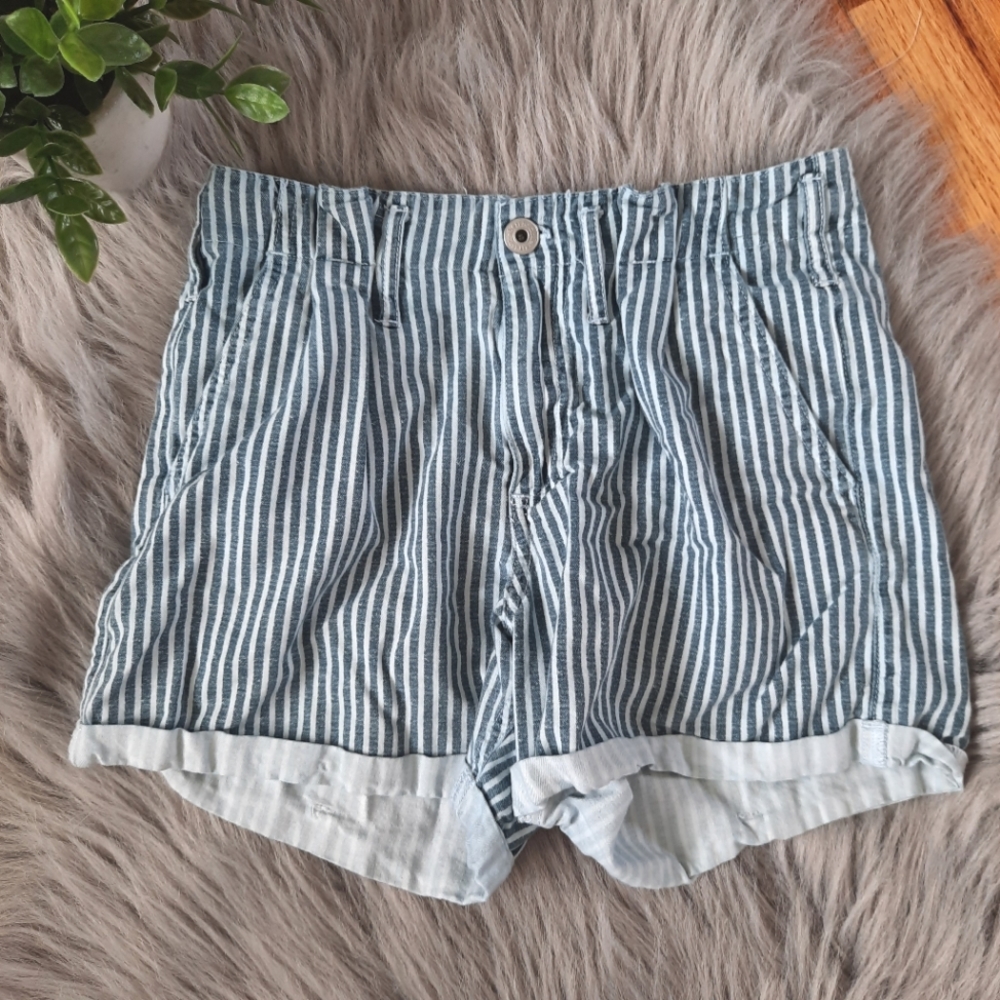 Striped Blue Kids Shorts